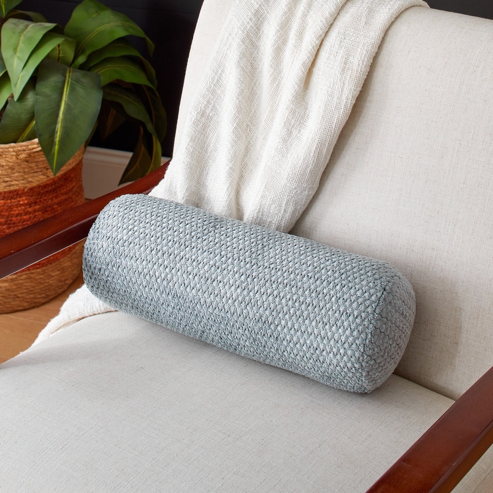 Sorra Home Velvet Shimmer Indoor Long Bolster Pillow