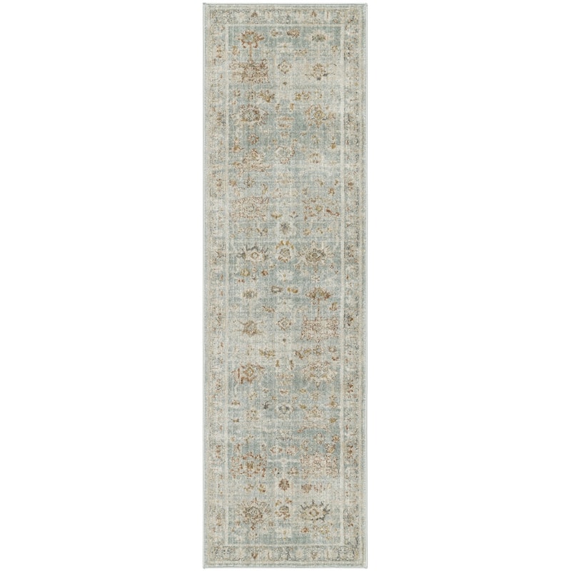 Niba Power Loomed Distressed with Fringe Area Rug By HomeRoots - 96' X '27' X '0.39