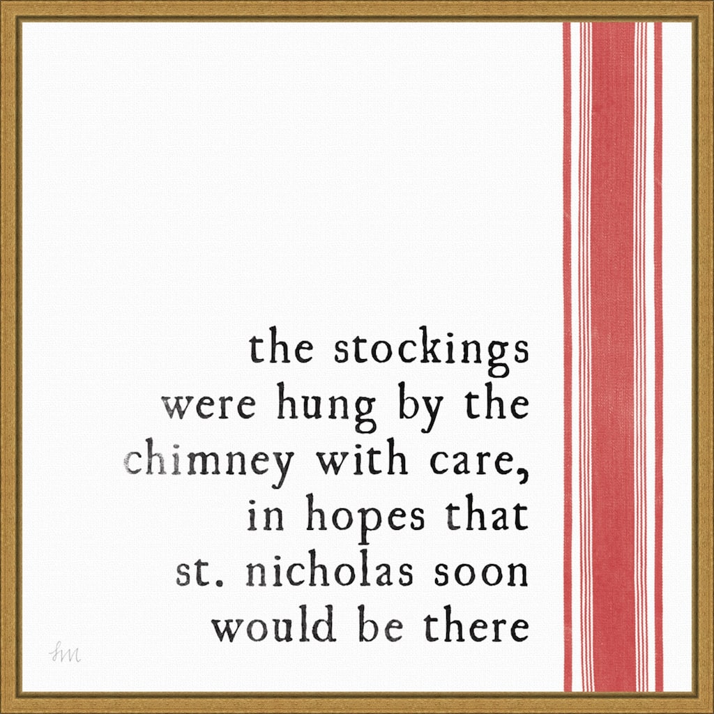 Simple Christmas II by Laura Marshall Framed Canvas Art