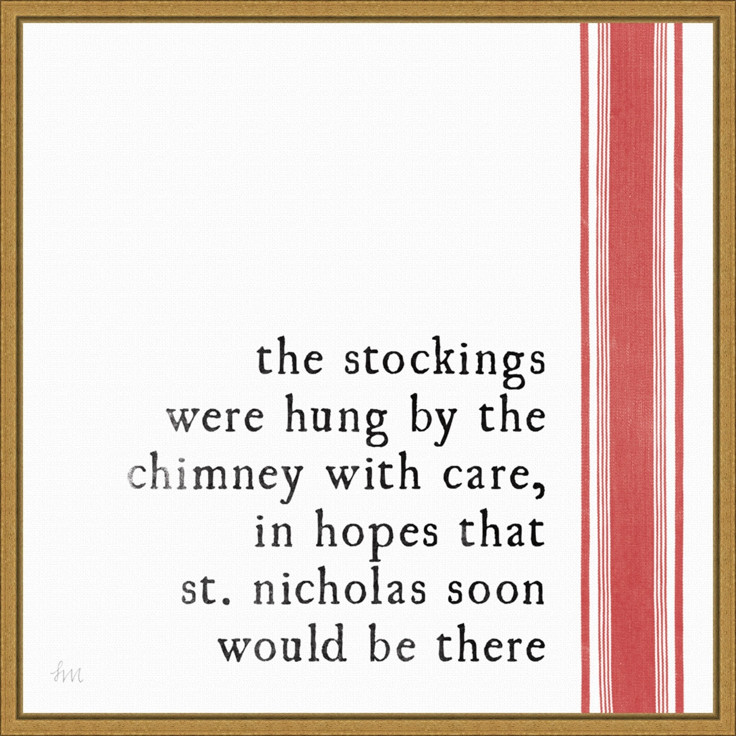 Simple Christmas II by Laura Marshall Framed Canvas Art