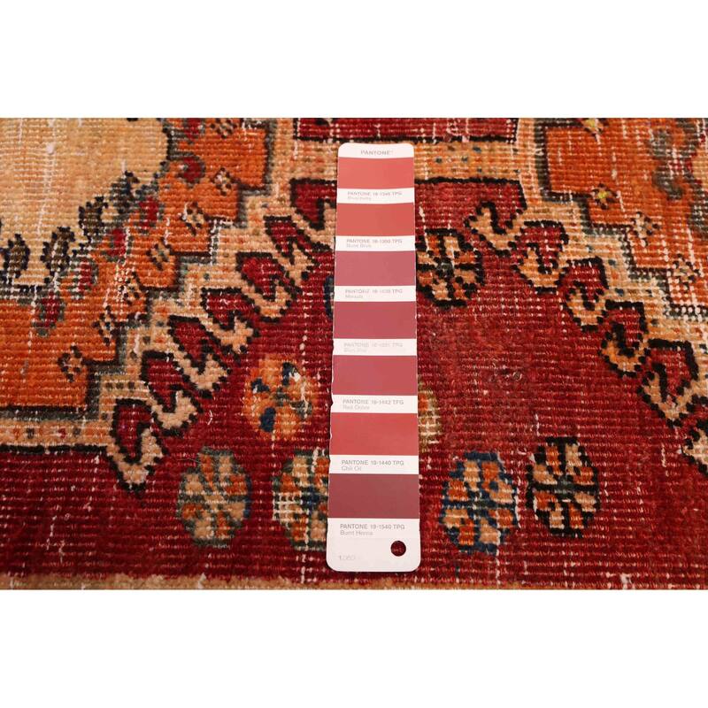 ECARPETGALLERY Hand-knotted Melis Vintage Red Wool Rug - 4'9 x 7'5