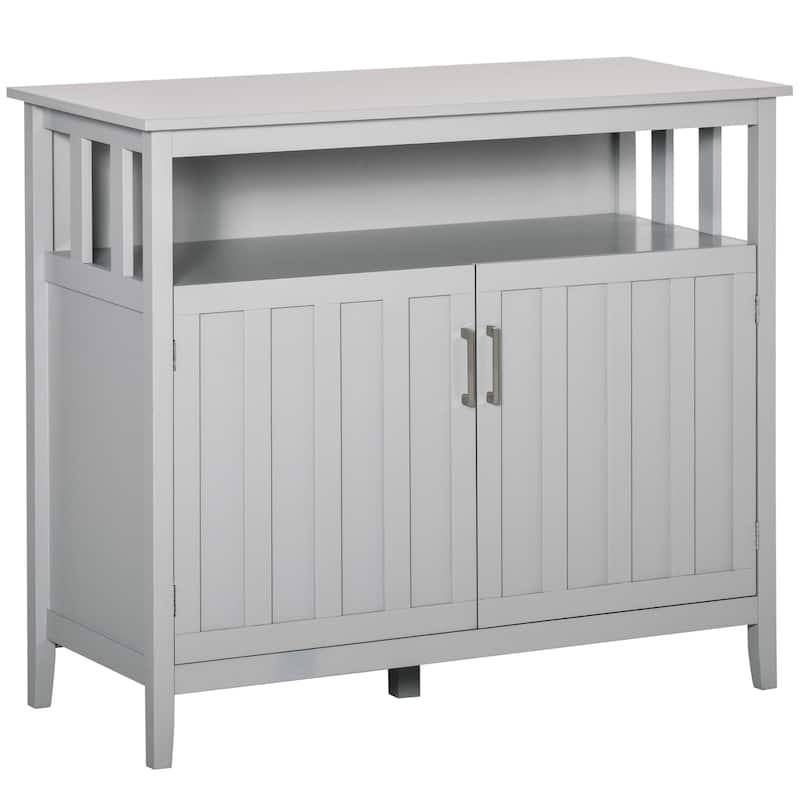 HOMCOM Sideboard Buffet Server Table with 2 Doors, Kitchen Storage Cabinet with Adjustable Shelves for Kitchen and Dining Room