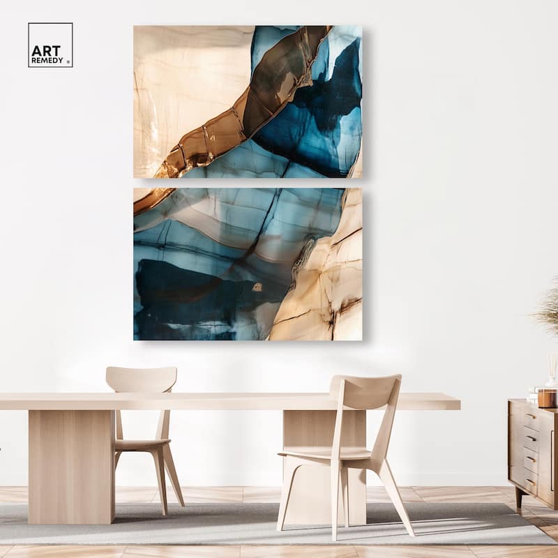 Glitch Aesthetic I Canvas Set of 2 by Art Remedy, Gallery Wrapped