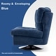 preview thumbnail 16 of 37, MCombo Swivel Accent Chair, Modern Tufted Upholstered Armless Chairs, Wide Seat Single Sofa Chair