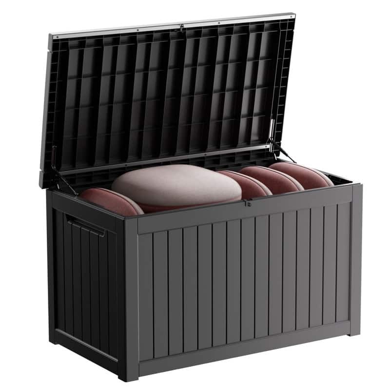 Outdoor Patio Storage Resin Lockable Deck Box - 230gal.Black