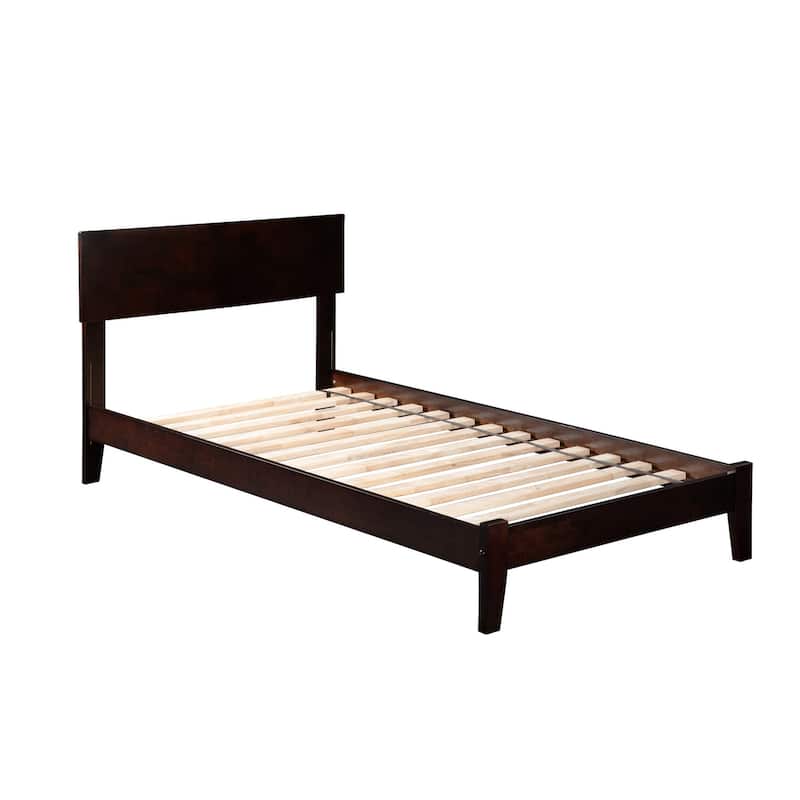 Platform Bed Frame Modern Low Profile Bed with Open Footboard