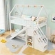 preview thumbnail 10 of 18, Costway Twin Over Twin Bunk Bed with Slide & Staircase with Storage