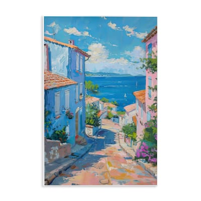 Stupell Quiet Seaside Town's Path Wall Plaque Art Design By LSR Design Studio