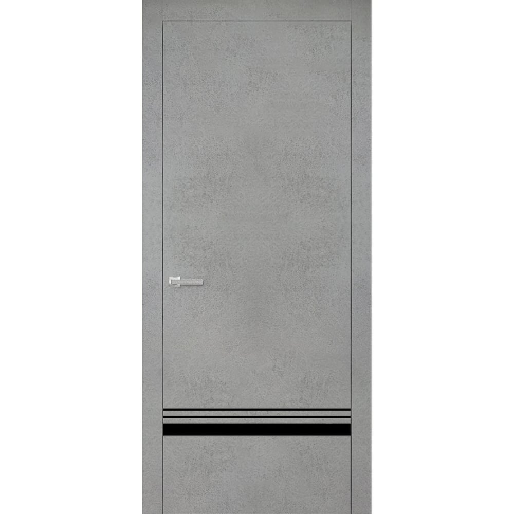 Solid French Door 18 x 80 Planum 0012 Concrete with| Bathroom