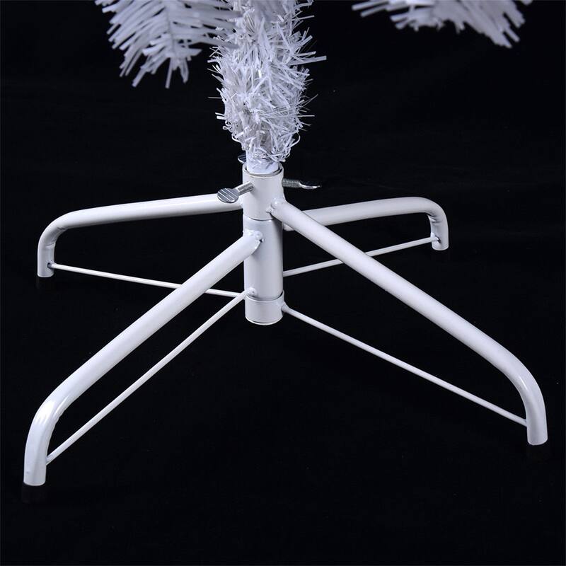 Clihome 5-8 ft White Artificial PVC Christmas Tree