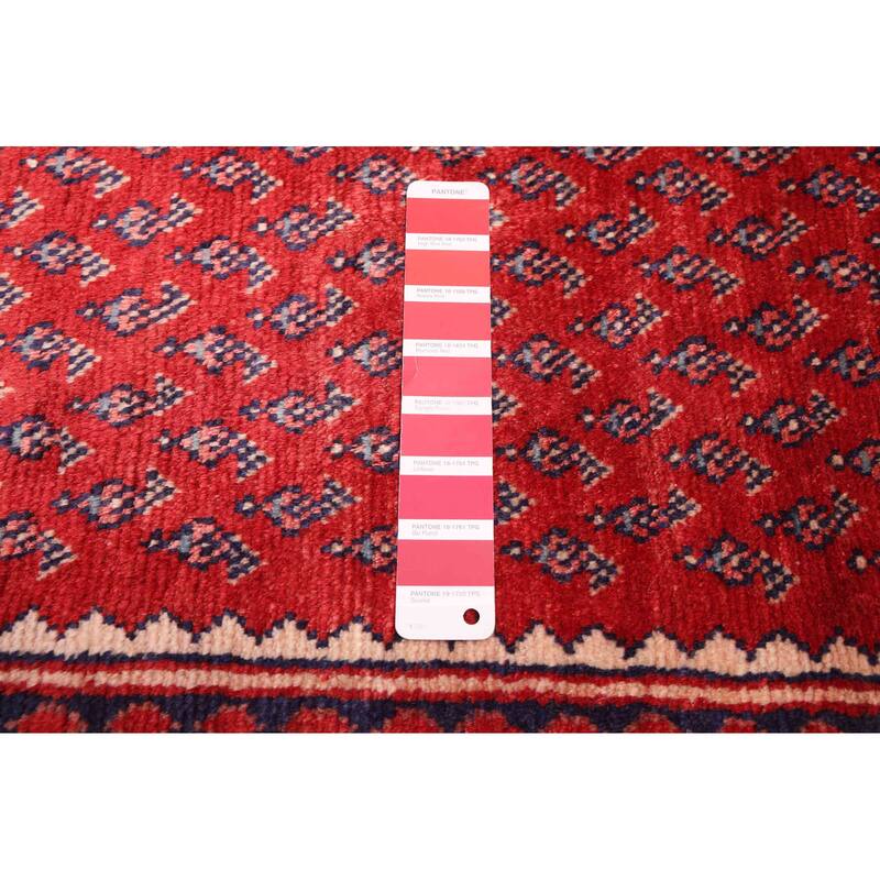 ECARPETGALLERY Hand-knotted Andelz Red Wool Rug - 3'5 x 9'11