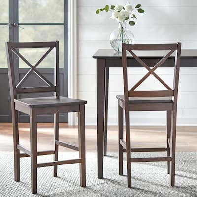 Virginia Cross Back 24-inch Stool (Set of 2)