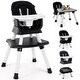 preview thumbnail 29 of 33, Baby High Chair, 8 in 1 Convertible Highchair, Table & Chair Set | Toddler Chair w/Safety Harness, Removable Tray Black