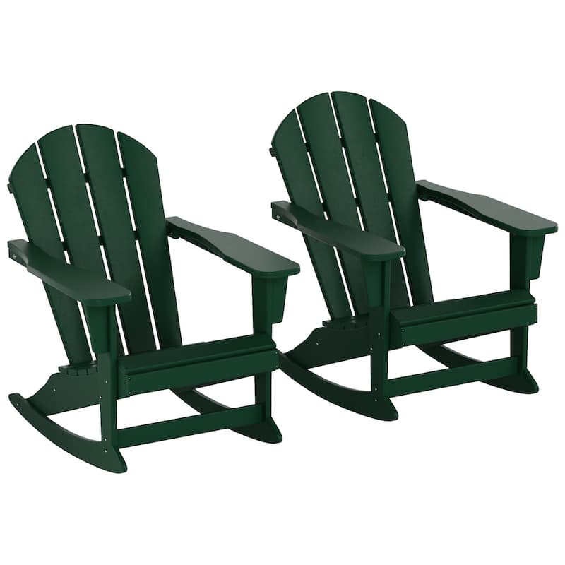 Polytrends Laguna Hdpe All Weather Outdoor Patio Rocking Chair (Set of 2)