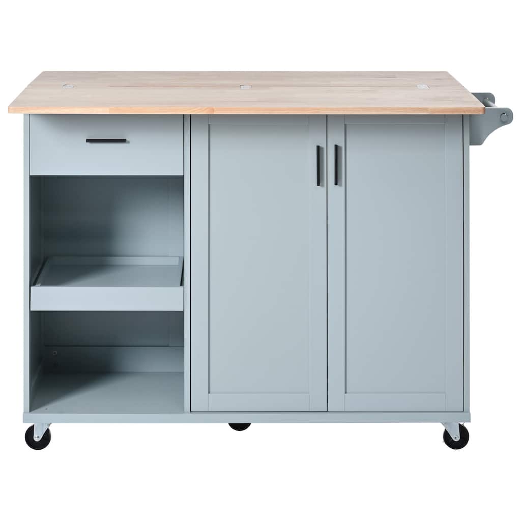 MDF Kitchen Cart with Towel Rack and Spice Rack and Drawer