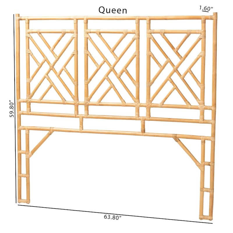 Karavo Bohemian Rattan Size Standalone Headboard
