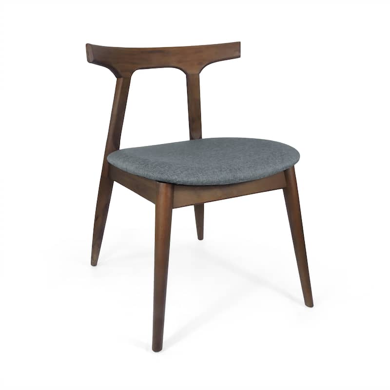 Cowen Upholstered Fabric and Rubberwood Dining Chairs by Christopher Knight Home