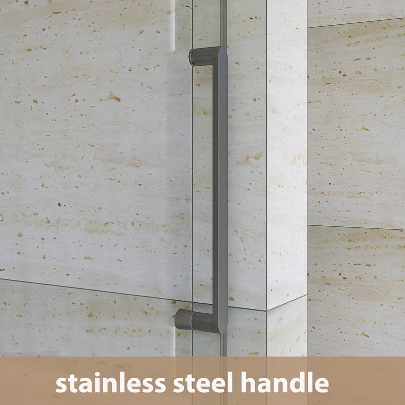 60" x 76" Sliding Frameless Shower Door - 60'' x 0.38'' x 76''