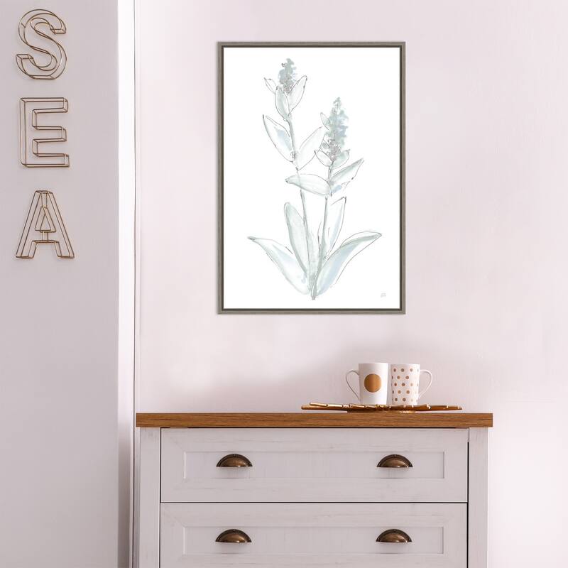 Lambs Ear Sage IV Bleached by Chris Paschke Framed Canvas Art
