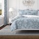 preview thumbnail 11 of 13, Elwood Cornflower Blue Cotton Comforter Set 8 Piece