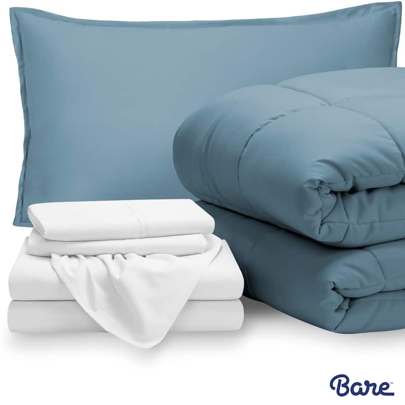 Bare Home Bed-in-a-Bag Down Alternative Comforter & Sheet Set