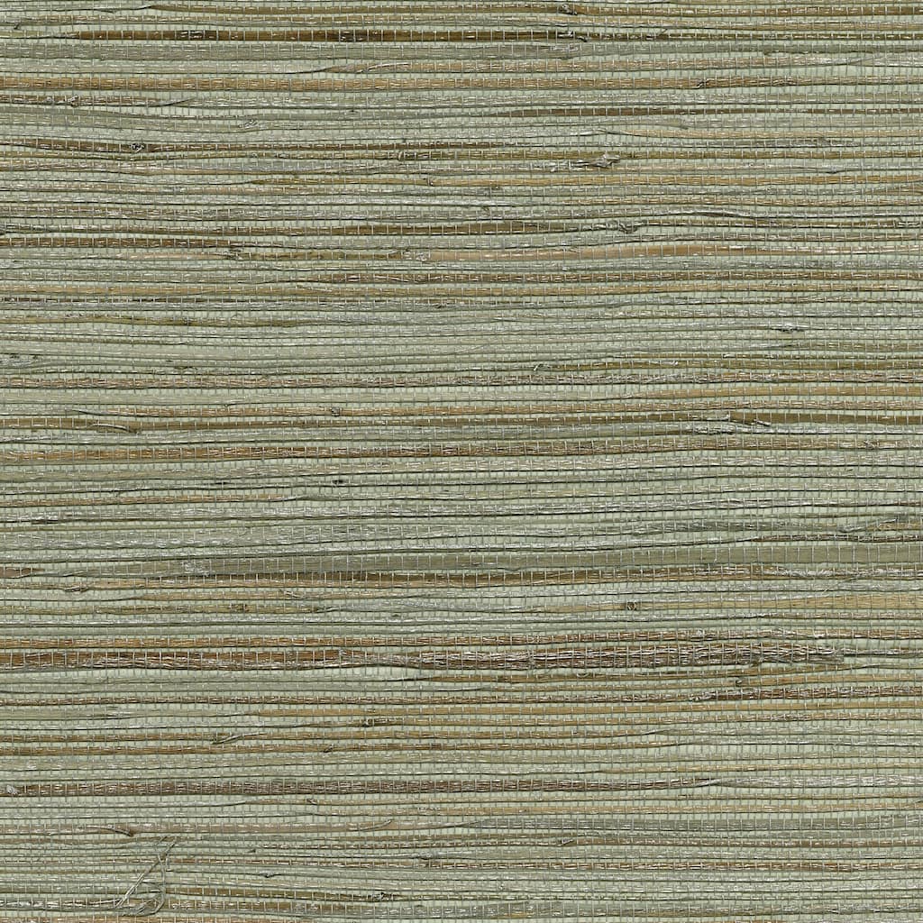A-Street Prints Shandong Sea Green Green Grasscloth Wallpaper