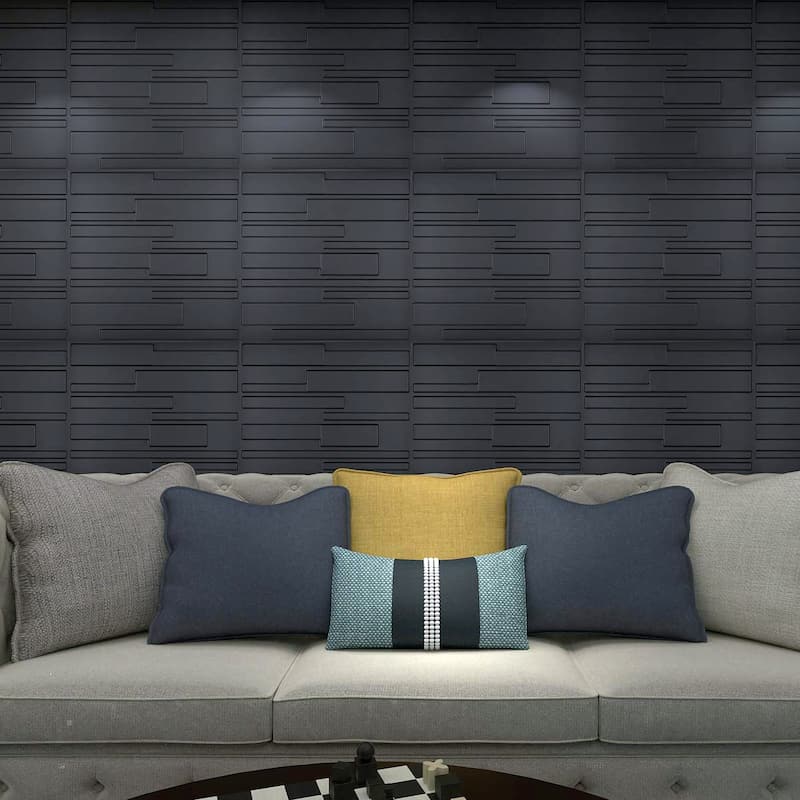 Art3d 3D Wall Panels PVC Crossed lines Design (32 Sq.Ft)