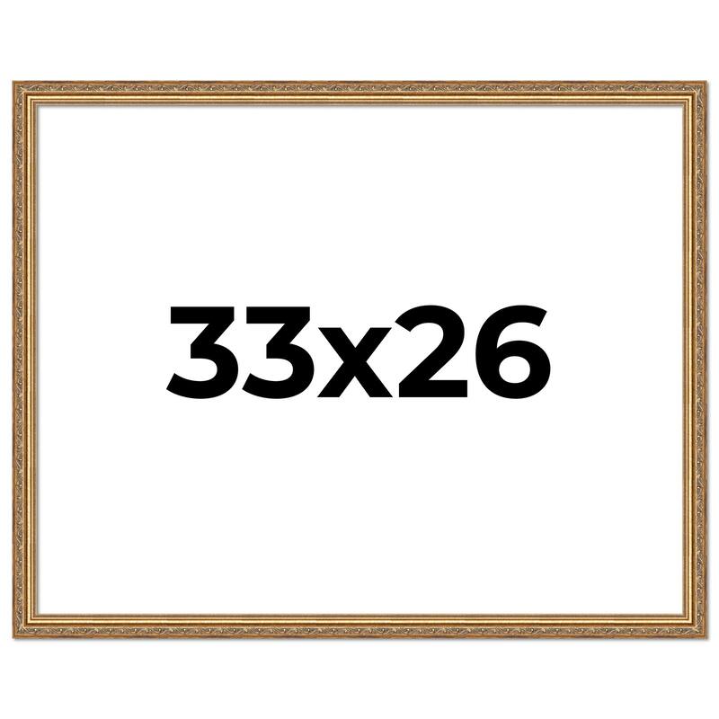 33x26 Frame Red Solid Wood Picture Frame Width 1.75 Inches | Interior Frame Depth 1 13/16 Inches