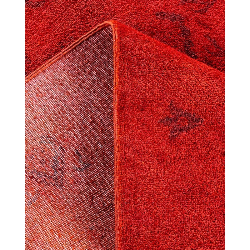 Vibrance, One-of-a-Kind Hand-Knotted Area Rug - Red, 5' 4" x 8' 1" - 5' 4" x 8' 1"