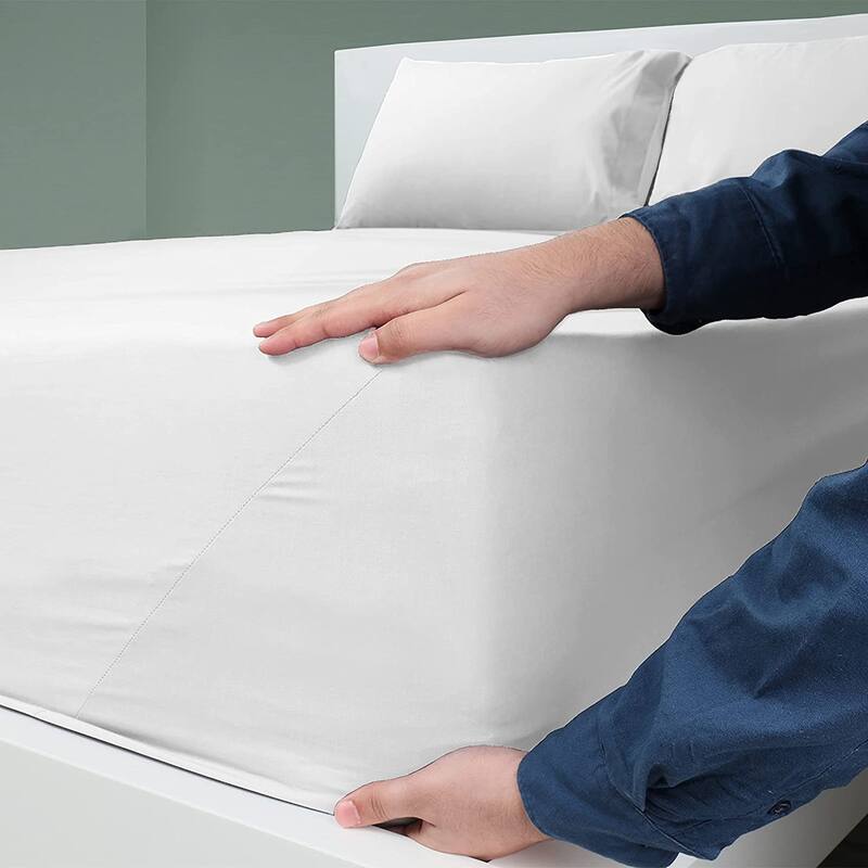 Martex 225 Thread Count Queen White Sheet Set