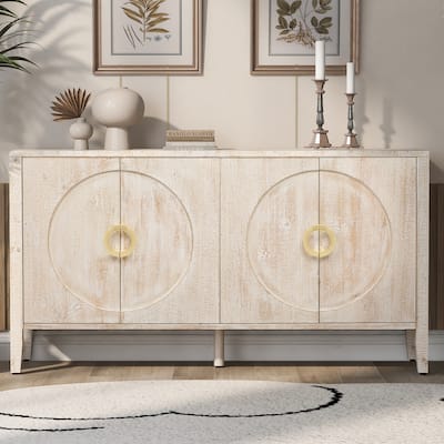 Sophisticated Fir Veneer Cabinet with Textured Finish