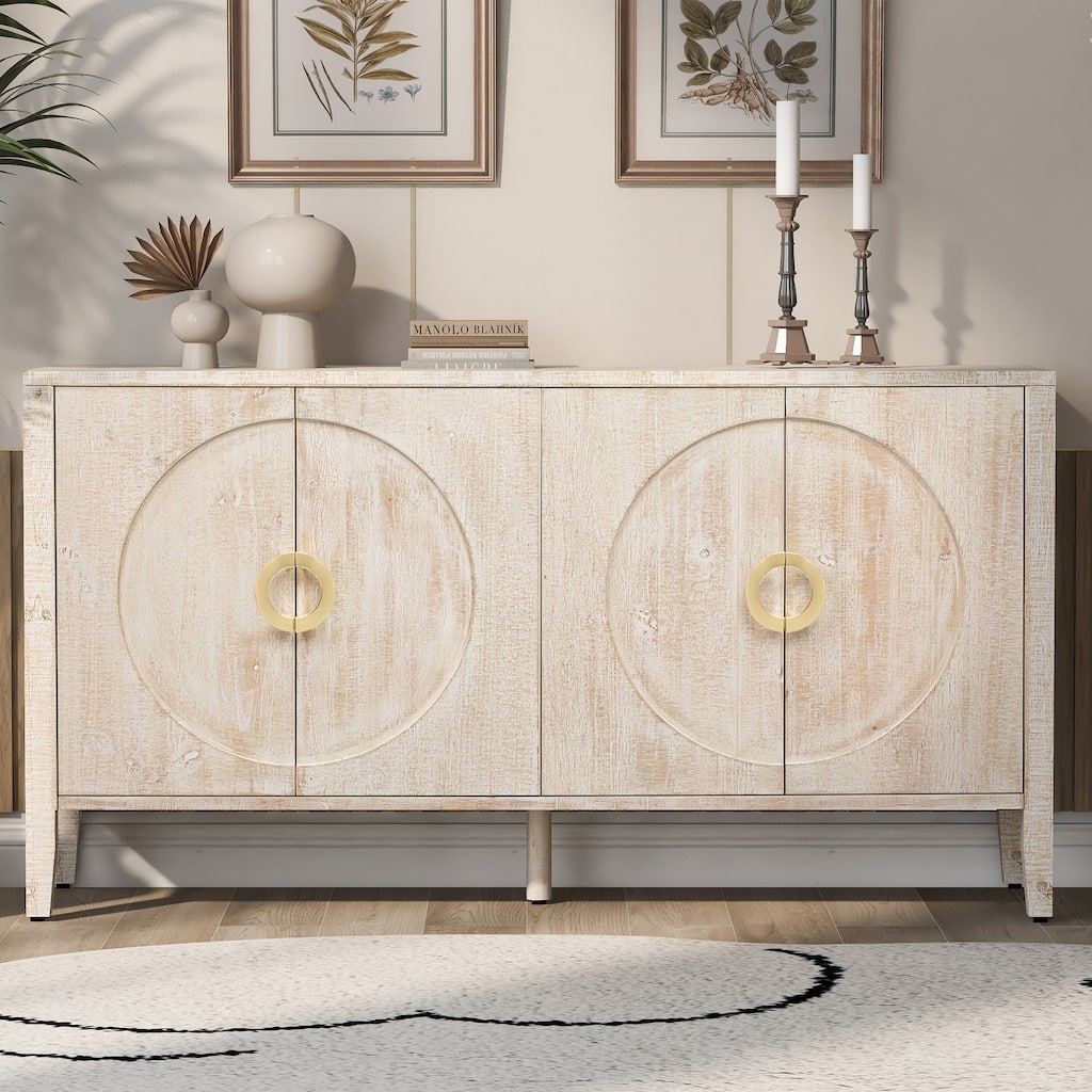 Sophisticated Fir Veneer Cabinet with Textured Finish