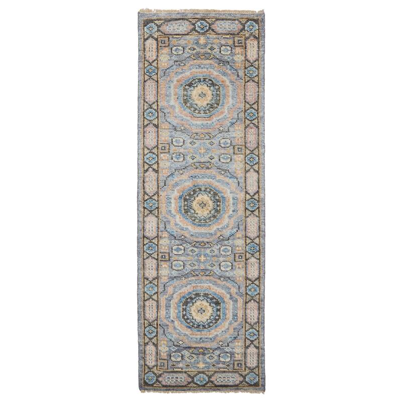ECARPETGALLERY Hand-knotted Mamluk Grey Wool Rug - 2'8 x 7'11