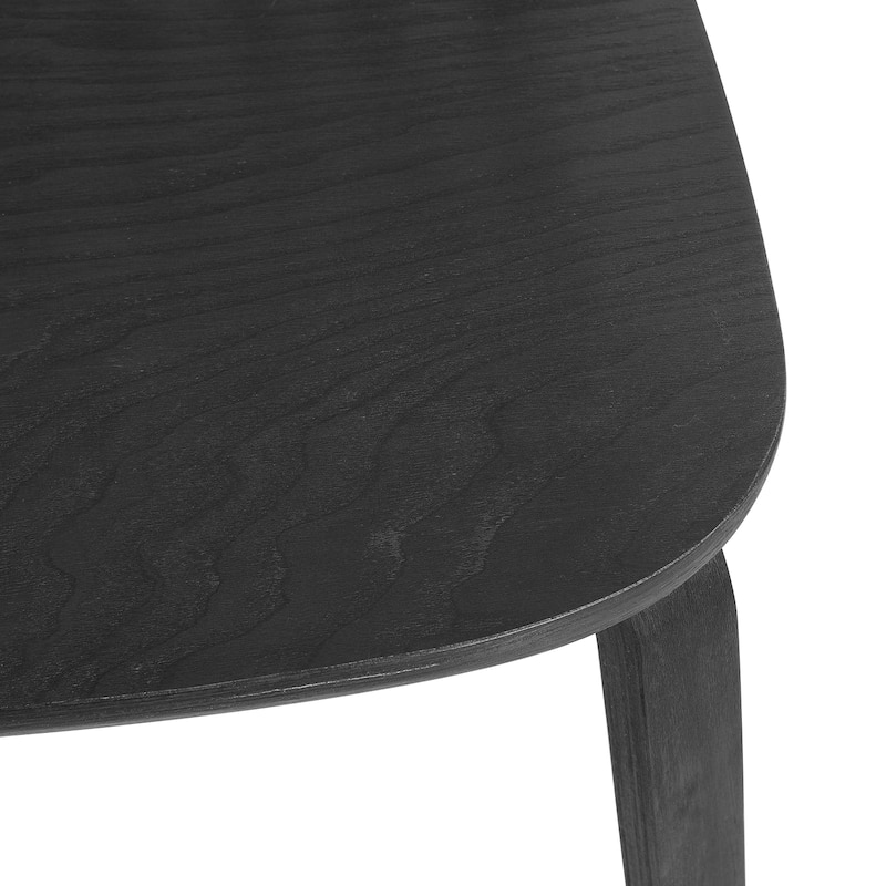 Farmhouse Spindle-back Windsor Dining Chairs with Bentwood Legs, Black - 33.5"H x 17.72"W x 19.7"D