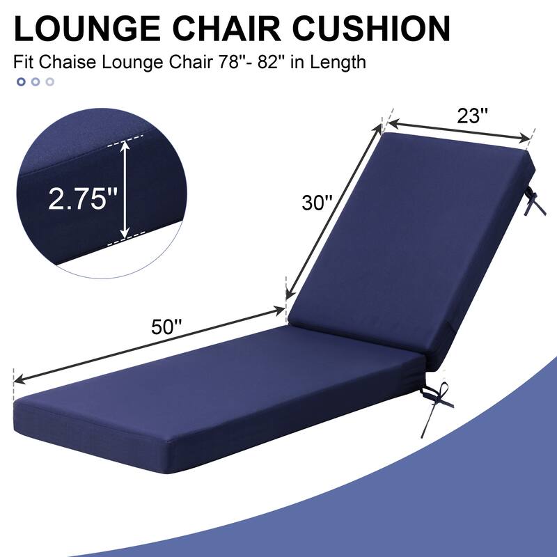 Outdoor Patio Chaise Lounge Chair Cushion