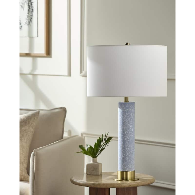 Livabliss Nasima Modern Accent Table Lamp - 30"H x 14"W x 14"D - BlueGold
