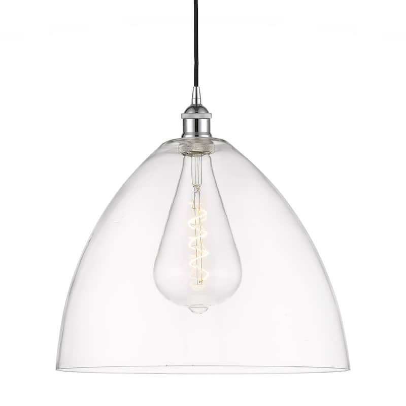 Innovations Lighting 616-1P-18-16 Edison Dome Pendant Edison Dome 16" - Polished Chrome / Clear
