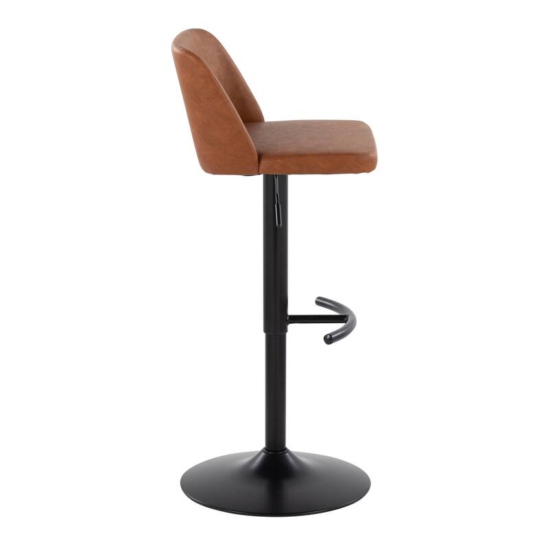 Strick & Bolton Oscar Adjustable Bar Stool with Rounded T Footrest (Set of 2)