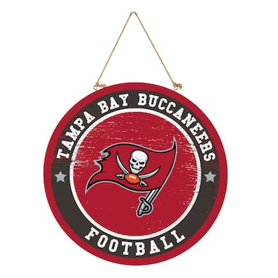 Tampa Bay Buccaneers Wooden Door Decor Wall Sign - Multi-Color