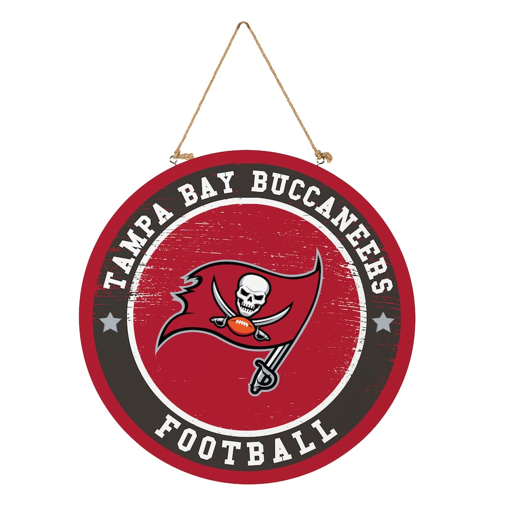 Tampa Bay Buccaneers Wooden Door Decor Wall Sign - Multi-Color