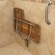 preview thumbnail 2 of 3, ADA Compliant Right Hand Wall Mount Teak Bench