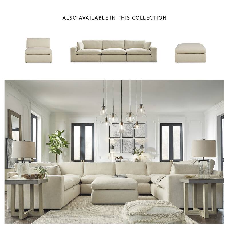 Signature Design by Ashley Elyza White 3-Piece Sectional Sofa - 144" W x 42" D x 36" H