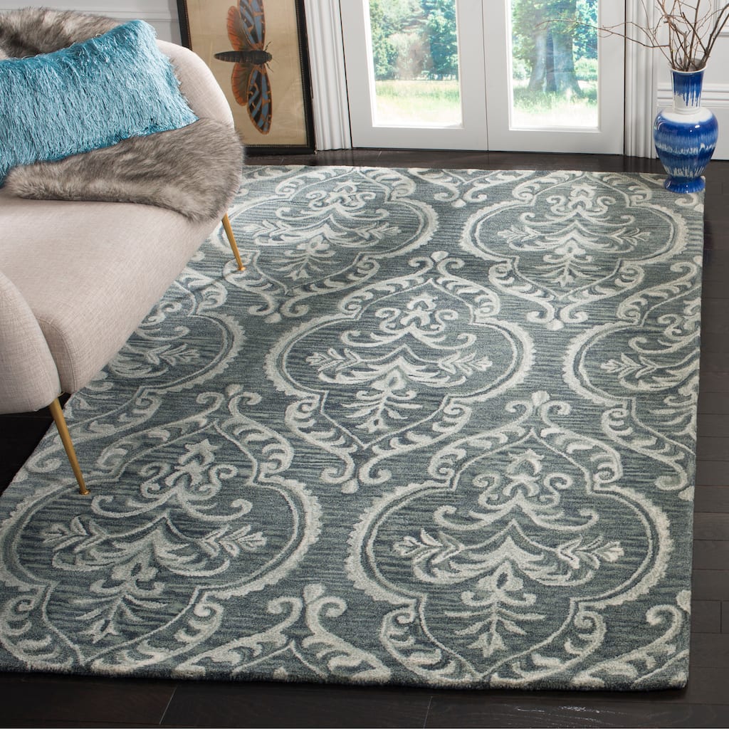 SAFAVIEH Handmade Blossom Vanora Modern Floral Wool Rug