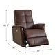 preview thumbnail 9 of 7, Hydeline Logan Power Headrest Top Grain Leather Recliner Chair