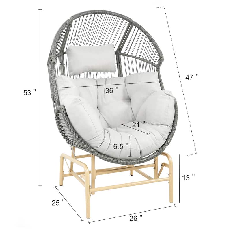 Pocassy Outdoor Egg Chair Garden Funiture