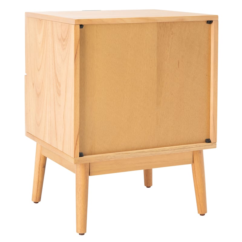 SAFAVIEH Heidbra 2-Drawer Rattan Nightstand
