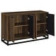 preview thumbnail 3 of 14, Ryatt 4-Door Engineered Wood Accent Cabinet Dark Pine