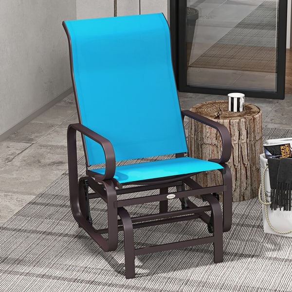 Rocking Glider Porch Chair Outdoor Glider Outsunny 2-Person Bench