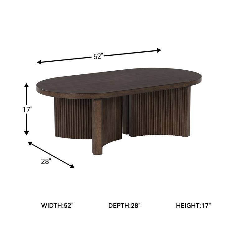 Signature Design by Ashley Korestone Dark Brown Coffee Table - 52"W x 28"D x 17"H