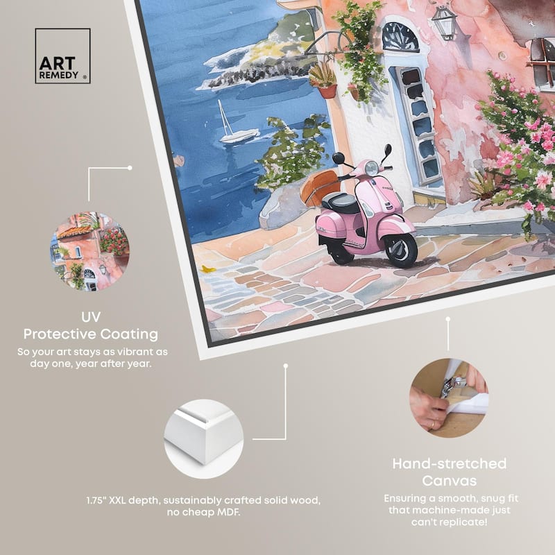 Lush Coastal Villa II Canvas by Art Remedy